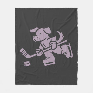 Hundesilhouette Golden Retriever Labrador Hockey Fleecedecke