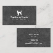 HundeSilhouette-Haustier-Sorgfalt-Tafel Visitenkarte (Vorne/Hinten)