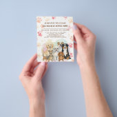 Hundesitter-Geschäft Wasserfarbe Hundepfote Flyer (Gruppe)