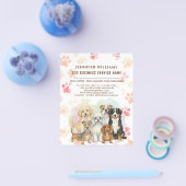 Hundesitter-Geschäft Wasserfarbe Hundepfote Flyer (Einzeln)