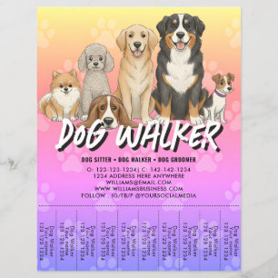 Hundesitter Hundespaziergang Benutzerdefinierte We Flyer