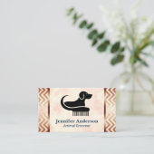 Hundesitting-Logo | Tierpfleger-Logo Visitenkarte (Stehend Vorderseite)