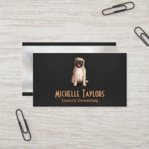 Hundesitze   Grooming   Leather Business Card Visitenkarte