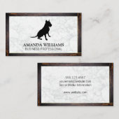 Hundesitze | Marmor | Visitenkarte "Holzgrenzen" (Vorne/Hinten)