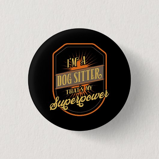 Hundesitzplatz Sitter Button (Vorderseite)