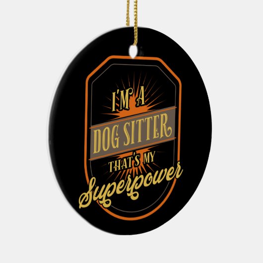 Hundesitzplatz Sitter Keramik Ornament (Rechts)