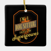 Hundesitzplatz Sitter Keramikornament (Vorderseite)