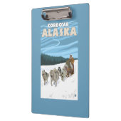 HundeSledding Szene - Cordova, Alaska Klemmbrett (Links)
