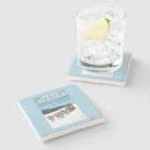 HundeSledding Szene - Cordova, Alaska Steinuntersetzer (Seitenansicht)