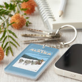 HundeSledding Szene - Curry, Alaska Schlüsselanhänger (Vorderseite rechts)