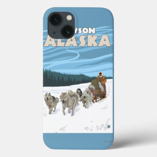 HundeSledding Szene - Dawson, Alaska Case-Mate iPhone Hülle