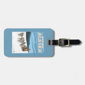 HundeSledding Szene - Dawson, Alaska Gepäckanhänger (Vorderseite horizontal)