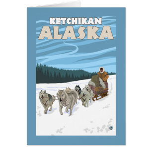 HundeSledding Szene - Ketchikan, Alaska