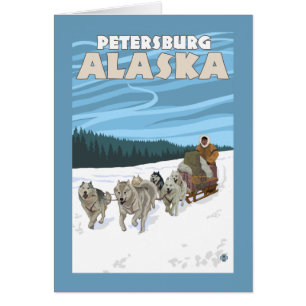 HundeSledding Szene - Petersburg, Alaska