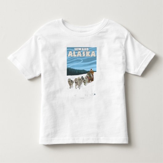 HundeSledding Szene - Seward, Alaska Kleinkind T-shirt (Vorderseite)
