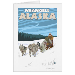 HundeSledding Szene - Wrangell, Alaska