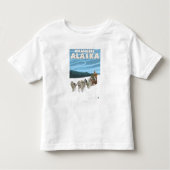 HundeSledding Szene - Wrangell, Alaska Kleinkind T-shirt (Vorderseite)