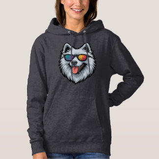Hundesonnenbrille Berg Sonnenuntergang Reflexion Hoodie