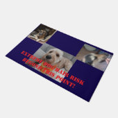 Hundespaß-Geschenk Personalisieren Fußmatte (Schrägansicht)