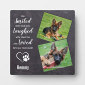 Hundespass Personalisiertes Haustier Verlust 2 Fot Fotoplatte (Vorderseite)