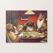 Hundespielkartepuzzlespiel Puzzle (Horizontal)