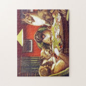 Hundespielkartepuzzlespiel Puzzle (Vertikal)