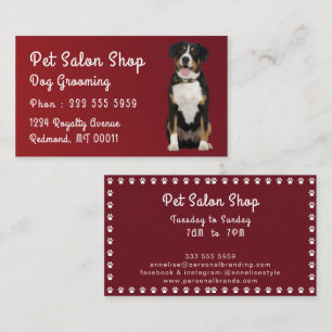 Hundesport Hundetagesmutter Hundesalon Wasserfarbe Visitenkarte