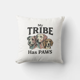 Hundestamm hat Pfoten Vintage Gravur Design_1 Kissen