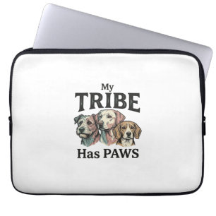 Hundestamm hat Pfoten Vintage Gravur Design_1 Laptopschutzhülle