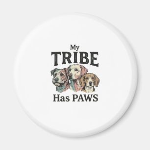 Hundestamm hat Pfoten Vintage Gravur Design_1 Magnet