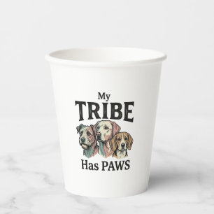 Hundestamm hat Pfoten Vintage Gravur Design_1 Pappbecher