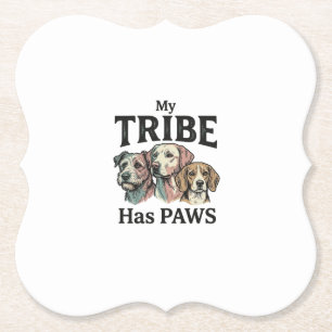 Hundestamm hat Pfoten Vintage Gravur Design_1 Untersetzer
