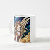 Hundesteampunk-Flügel Kaffeetasse (Vorderseite Links)