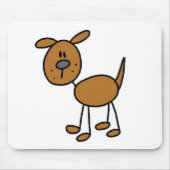 HundeStrichmännchen Mousepad (Vorne)