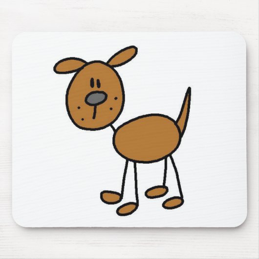 HundeStrichmännchen Mousepad (Vorne)