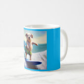 Hundesurfen Kaffeetasse (VorderseiteRechts)