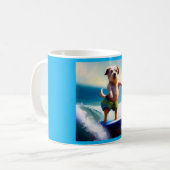 Hundesurfen Kaffeetasse (Vorderseite Links)