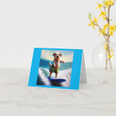 Hundesurfen Karte (Gelbe Blume)