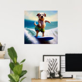 Hundesurfen Poster (Heimbüro)