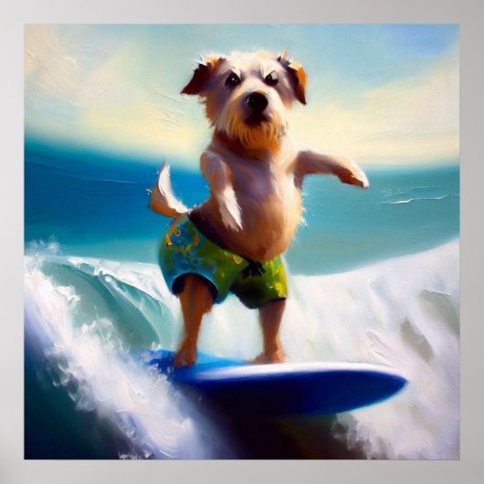 Hundesurfen Poster (Vorne)
