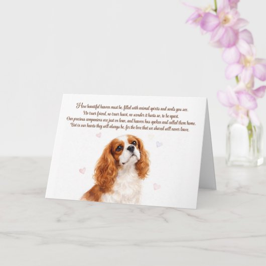 Hundesympathie Cavalier King Charles Spaniel Karte (Orchidee)