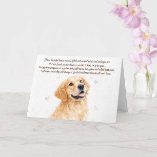 Hundesympathie Golden Retriever Typ mit Gedicht Karte