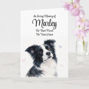 Hundesympathie Personalisierter Name Border Collie Karte