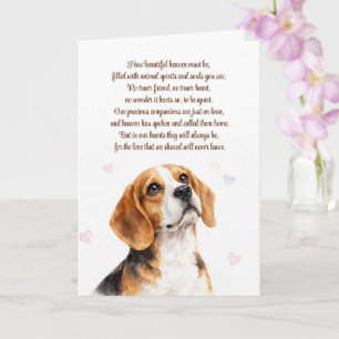 Hundesympathieverlust mit schönem Beagle-Gedicht  Karte