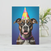 Hundetag Grußkarte - Funny Custom Pater Lover Einladung (Stehend Vorderseite)