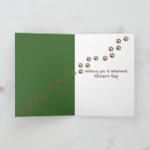 Hundetag in der Hand Vatertag Karte (Innenseite)