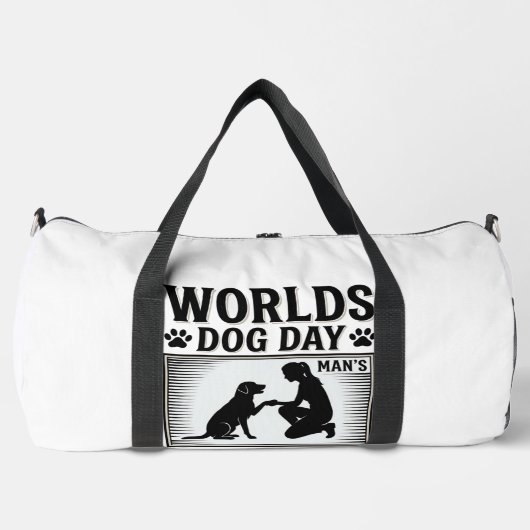 Hundetag Manns Bester Freund Vintage Duffle Bag (Vorderseite)