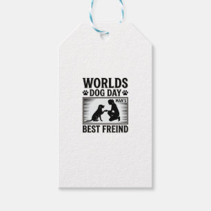 Hundetag Manns Bester Freund Vintage Geschenkanhänger