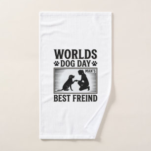 Hundetag Manns Bester Freund Vintage Handtuch