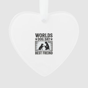 Hundetag Manns Bester Freund Vintage Ornament